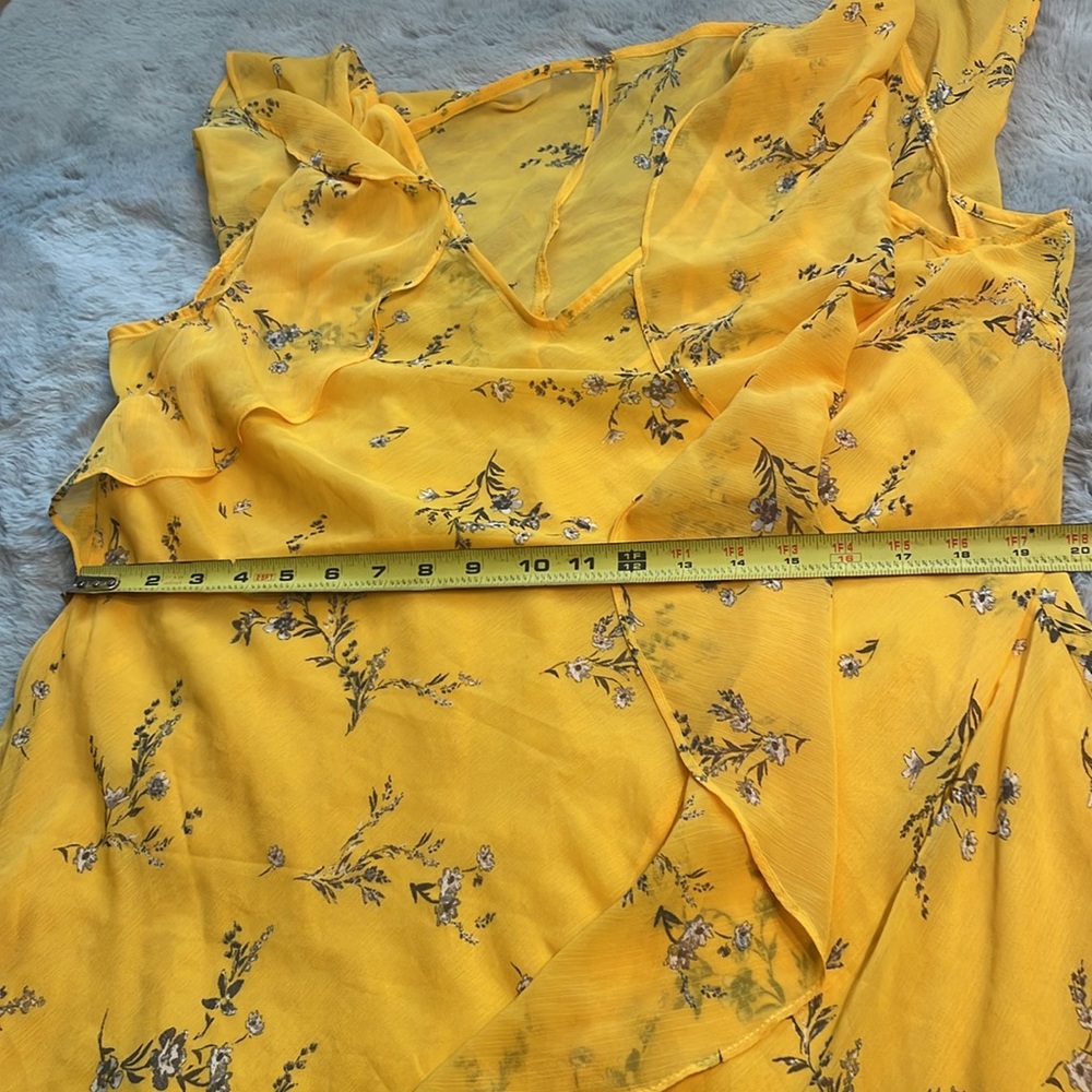 Ralph Lauren Yellow Floral midi dress. NWOT - Picture 6 of 8
